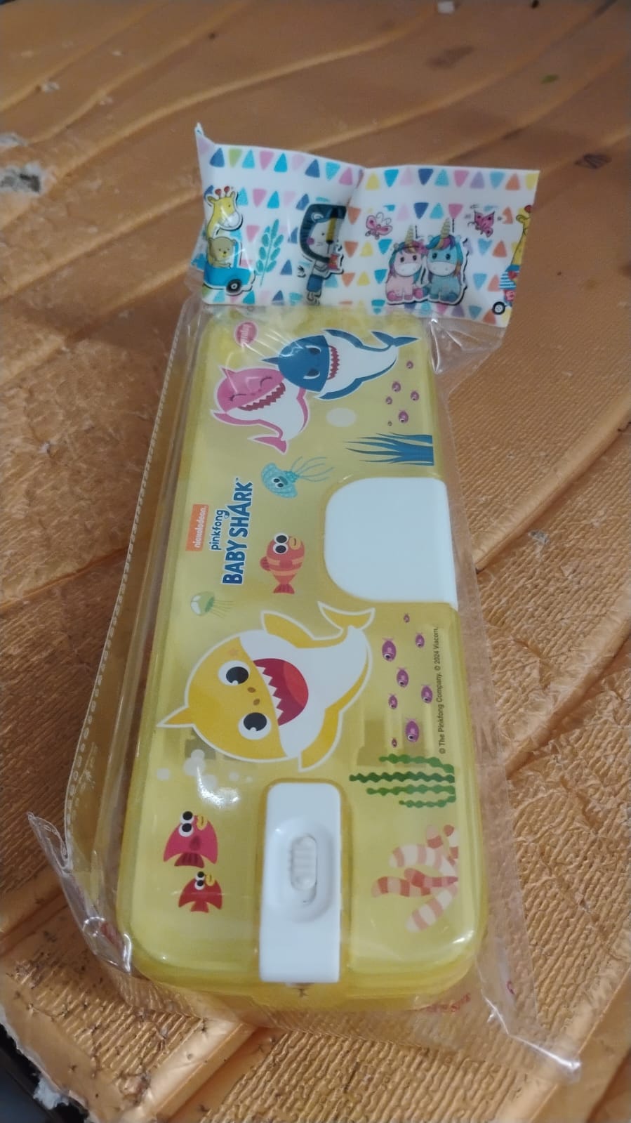 Plastic Pencil Box with LED Light & Cartoon Print (1 Pc) Plastic Pencil Box with LED Light & Cartoon Print (1 Pc)